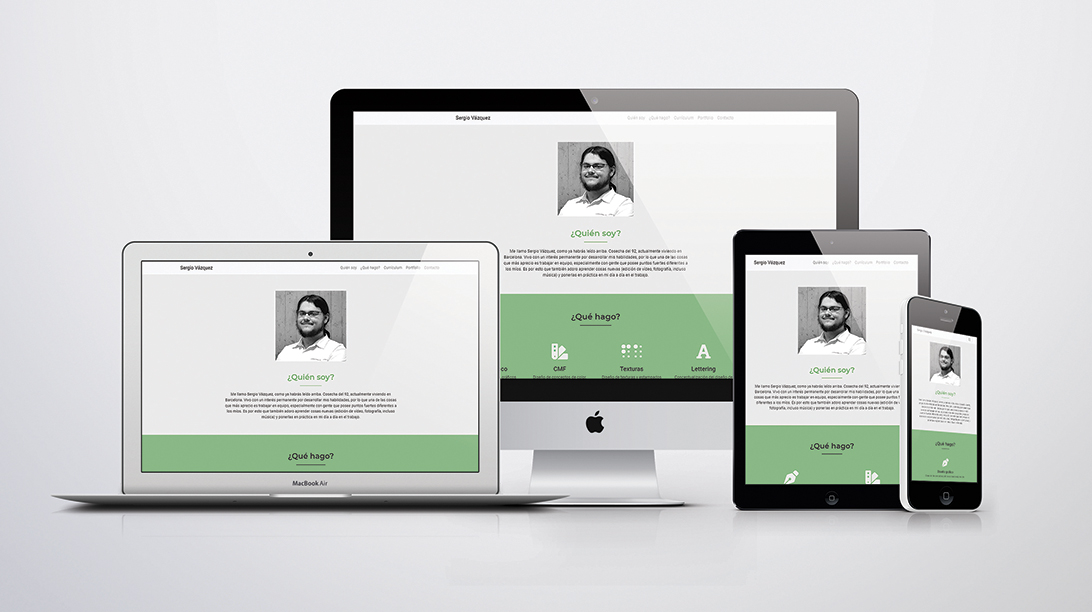 Página web responsive Sergio Vázquez